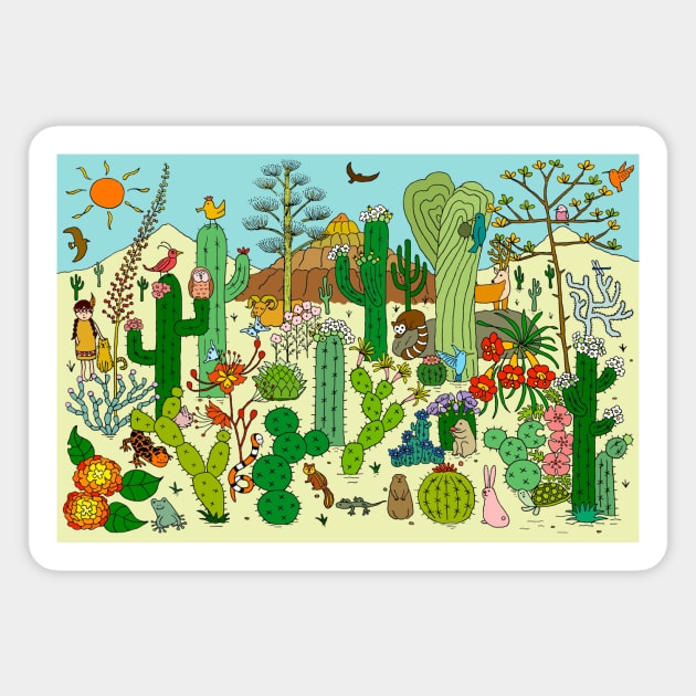 Arizona Desert Museum Magnet by lamaisondulapino